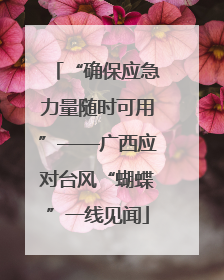 “确保应急力量随时可用”——广西应对台风“蝴蝶”一线见闻