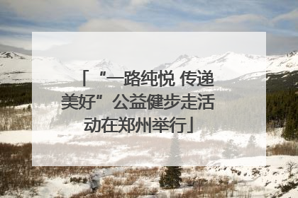 “一路纯悦 传递美好”公益健步走活动在郑州举行