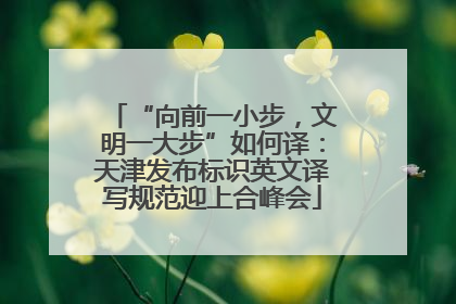 “向前一小步，文明一大步”如何译：天津发布标识英文译写规范迎上合峰会