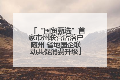 “国贸甄选”首家市州联营店落户随州 省地国企联动共促消费升级