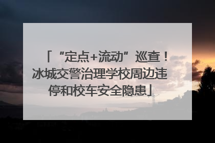 “定点+流动”巡查！冰城交警治理学校周边违停和校车安全隐患