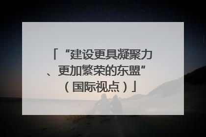 “建设更具凝聚力、更加繁荣的东盟”（国际视点）