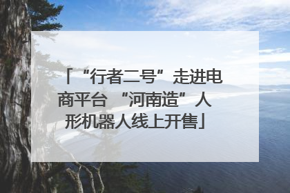 “行者二号”走进电商平台 “河南造”人形机器人线上开售