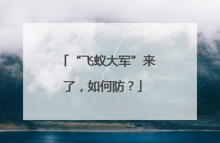“飞蚁大军”来了，如何防？