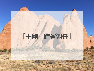 王刚，跨省调任