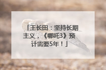 王长田：坚持长期主义，《哪吒3》预计需要5年！