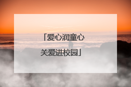 爱心润童心 关爱进校园