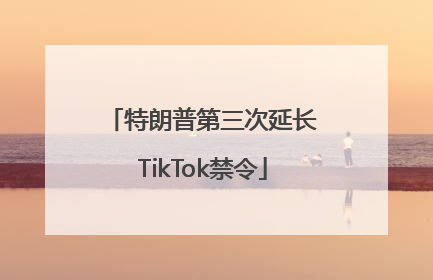 特朗普第三次延长TikTok禁令