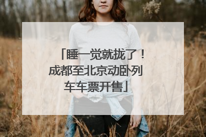 睡一觉就拢了！成都至北京动卧列车车票开售
