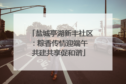 盐城亭湖新丰社区：粽香传情迎端午 共建共享促和谐