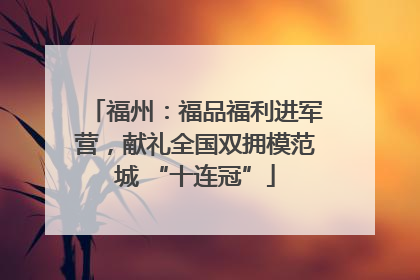 福州：福品福利进军营，献礼全国双拥模范城 “十连冠”