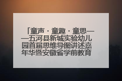 童声・童趣・童思——五河县新城实验幼儿园首届思维导图讲述嘉年华暨安徽省学前教育教研基地园项目阶段性成果展示活动