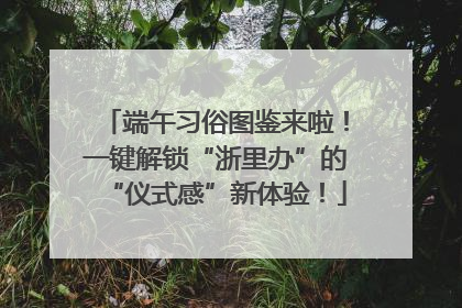 端午习俗图鉴来啦！一键解锁“浙里办”的“仪式感”新体验！
