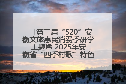 第三届“520”安徽文旅惠民消费季研学主题暨 2025年安徽省“四季村歌”特色展演燃动池州
