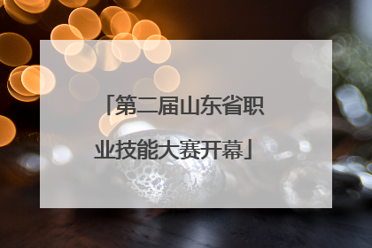第二届山东省职业技能大赛开幕