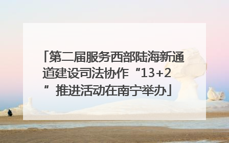 第二届服务西部陆海新通道建设司法协作“13+2”推进活动在南宁举办