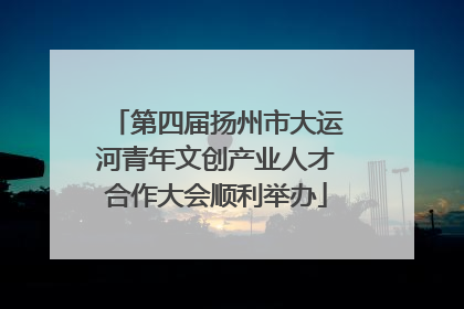 第四届扬州市大运河青年文创产业人才合作大会顺利举办