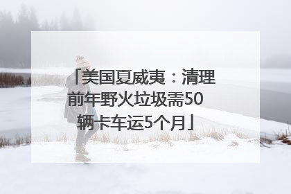 美国夏威夷：清理前年野火垃圾需50辆卡车运5个月