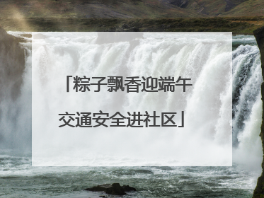 粽子飘香迎端午 交通安全进社区