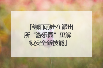 绵阳萌娃在派出所“游乐园”里解锁安全新技能