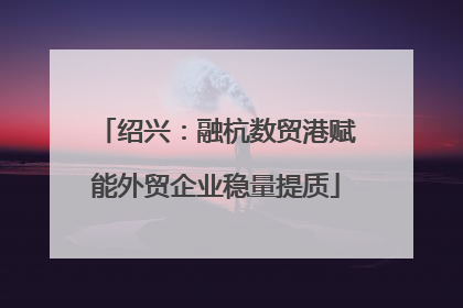 绍兴：融杭数贸港赋能外贸企业稳量提质
