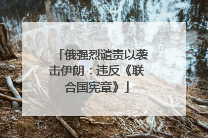 俄强烈谴责以袭击伊朗：违反《联合国宪章》