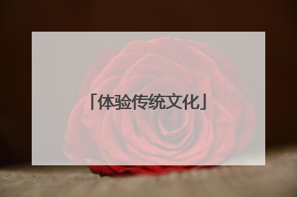 体验传统文化