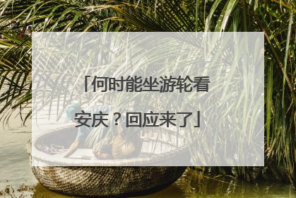 何时能坐游轮看安庆？回应来了