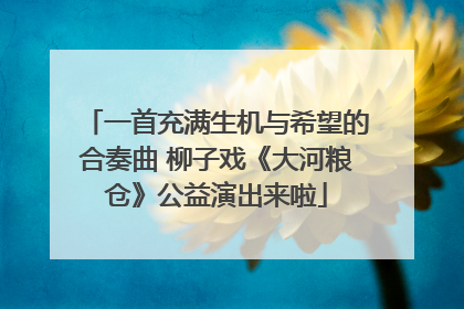 一首充满生机与希望的合奏曲 柳子戏《大河粮仓》公益演出来啦