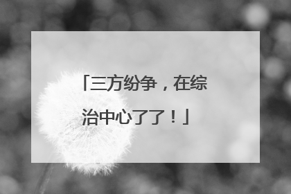 三方纷争，在综治中心了了！