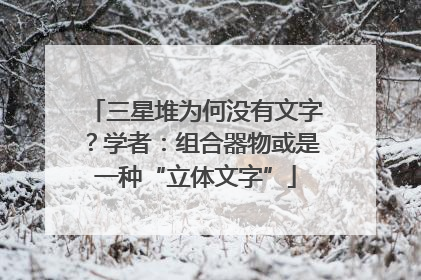 三星堆为何没有文字？学者：组合器物或是一种“立体文字”