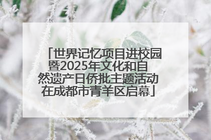 世界记忆项目进校园暨2025年文化和自然遗产日侨批主题活动在成都市青羊区启幕