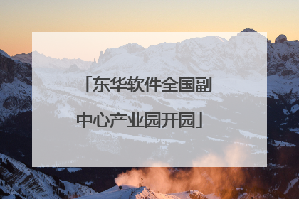 东华软件全国副中心产业园开园