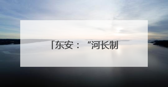 东安：“河长制”促“河长治” 擦亮生态底色