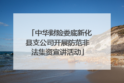 中华财险娄底新化县支公司开展防范非法集资宣讲活动