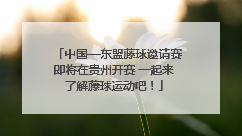 中国—东盟藤球邀请赛即将在贵州开赛 一起来了解藤球运动吧！