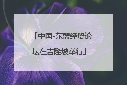 中国-东盟经贸论坛在吉隆坡举行