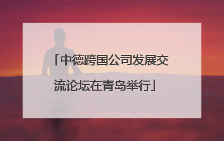 中德跨国公司发展交流论坛在青岛举行