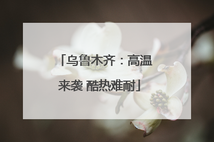 乌鲁木齐：高温来袭 酷热难耐