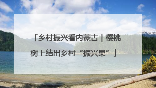 乡村振兴看内蒙古｜樱桃树上结出乡村“振兴果”