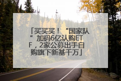 买买买！“国家队”加码6亿认购ETF，2家公募出手自购旗下新基千万