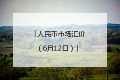 人民币市场汇价（6月12日）