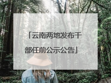 云南两地发布干部任前公示公告