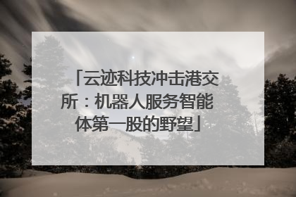 云迹科技冲击港交所：机器人服务智能体第一股的野望