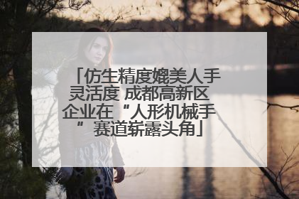 仿生精度媲美人手灵活度 成都高新区企业在“人形机械手”赛道崭露头角