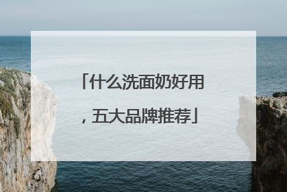 什么洗面奶好用，五大品牌推荐