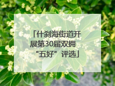 什刹海街道开展第30届双拥“五好”评选