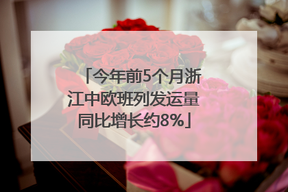 今年前5个月浙江中欧班列发运量同比增长约8%