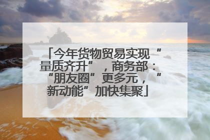 今年货物贸易实现“量质齐升”，商务部：“朋友圈”更多元，“新动能”加快集聚