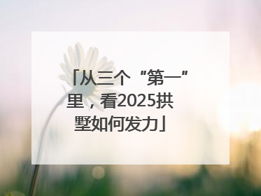 从三个“第一”里，看2025拱墅如何发力